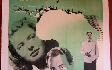 Casablanca - Bogart, Bergman (1946) Danish Movie Poster