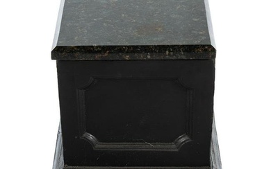 Cast Iron & Marble Low Pedestal Stand