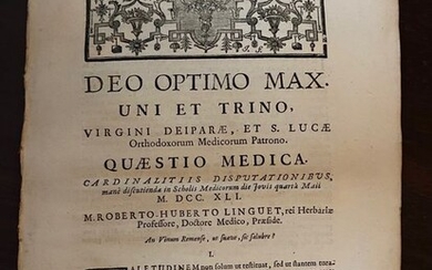 Charles-François Boutigny Despreaux - An Vinum Remense, ut suave, sic salubre ? - 1741
