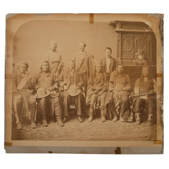 Charles M. Bell Mammoth Plate Photograph of Shoshone