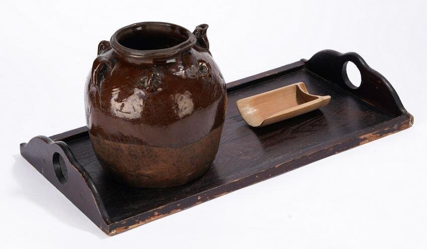 Chinese Antique Pottery Tea Jar Set