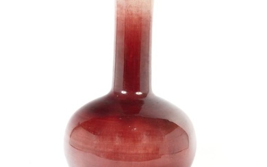 Chinese Copper-Red Flambe Glazed Tianqiuping Vase