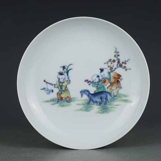 Chinese Doucai Porcelain Plate