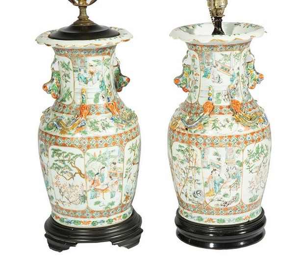 Chinese Famille Rose Porcelain Vases