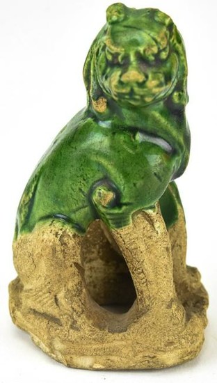 Chinese Ming Pottery Miniature Foo Dog Statue