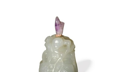 Chinese White Jade Snuff Bottle, 18/19th Century