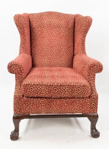 Chippendale Style Chair w/ Animal Print Fabric