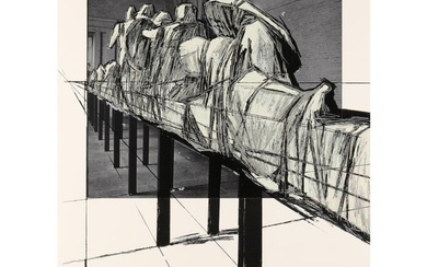Christo and Jeanne-Claude (American), Wrapped Statues, Project for Der Glyptothek, Munich, West