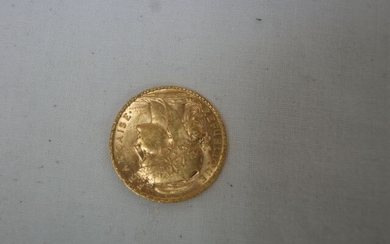 Coin of 20 frs gold cockerel, 1905. Weight 6, 49 g. BE