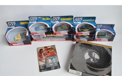 Collection of diecast James Bond themed car and vehicle mode...