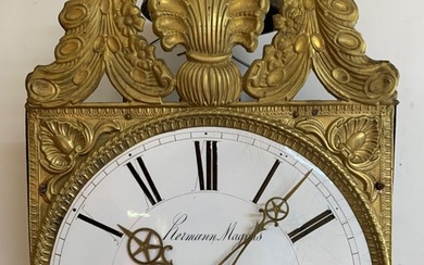 Comtoise clock Directoire Brass, Enamel, Iron (cast/wrought) - 1800-1850