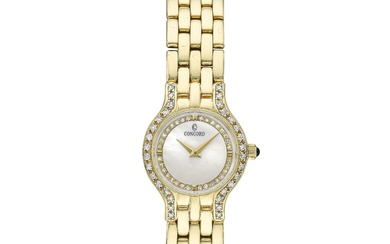 Concord Ladies' Watch in 14K Gold with Diamonds and Mother-of-Pearl Dial