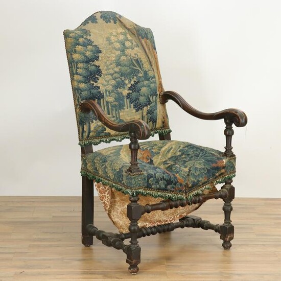 Cont. Baroque Chair, 17th C., Brussels Verdure