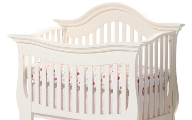 Contemporary Painted Wood Transitional Crib To Toddler Bed