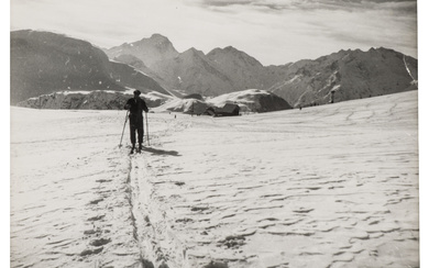 Continental School, 20th century Two Ski Photographs