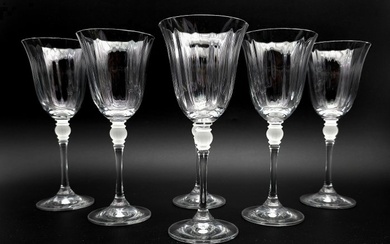 Crystal de sevres - Wine glass (6) - glasses of red wine - Crystal, satin crystal
