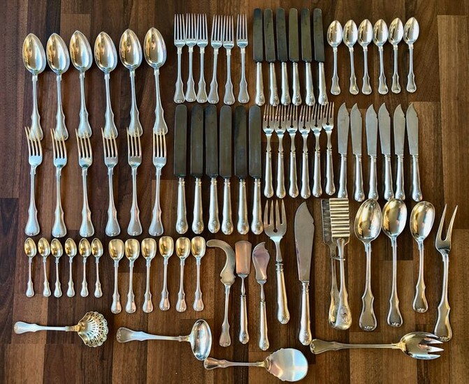 Cutlery set (74) - .800 silver - Austria - Late 19th century