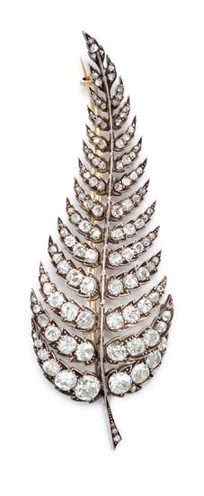 DIAMOND BROOCH, LATE 19TH CENTURY | 鑽石別針, 19世紀後期