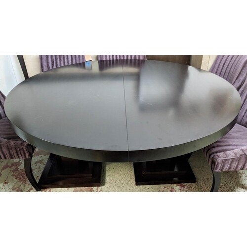 DINING TABLE, 160cm diam., extendable with an extra leaf, 59...