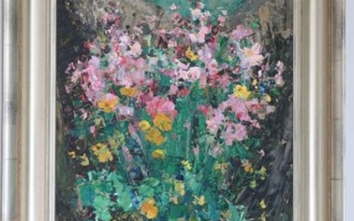DORREE Emile (1883/1959). "Pitcher of Jersey and flowers"....