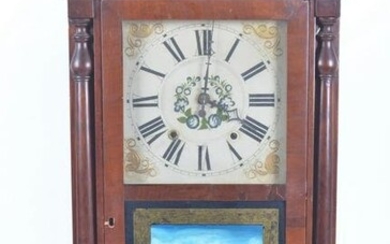 Daniel Pratt Jr Mahogany Column & Splat Shelf Clock
