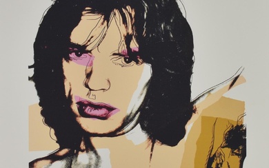 D'apres Andy Warhol MICK JAGGER litografia su carta Arches, cm 57x38,5; es....