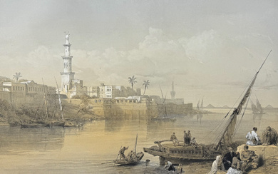 David Roberts - View on the Nile, Ferry to Gizeh