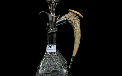 Decanter, ABCG, Stag Handle, Sterling Fittings