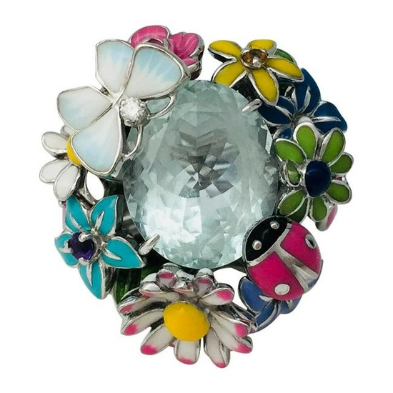 Dior Ring, Diorette Collection with aquamarine and