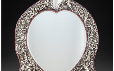 Dominick & Haff Silver Overlay Easel Back Mirror (late 19th century)