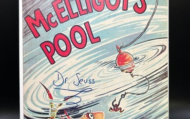 Dr. Seuss McElligot's Pool 1975 Soft Paper Giveaway (signed) Dr. Seuss