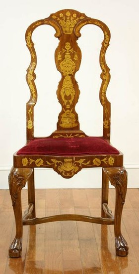 Dutch Style Marquetry Inlaid Chair