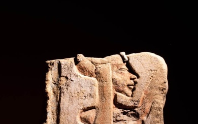 EGYPTIAN LIMESTONE RELIEF DEPICTING A QUEEN