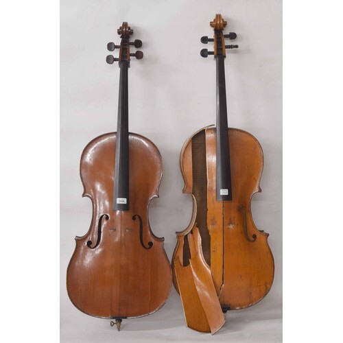 Early 20th century French violoncello labelled Louis Peret, ...