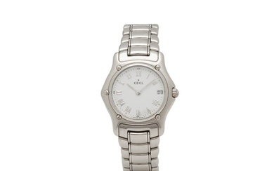 Ebel. A fine, elegant and unusual ladies platinum quartz bracelet watch
