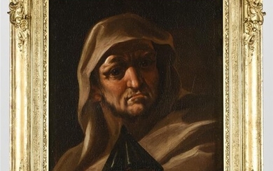 Ecole Italienne du 18ème siècle d'après RIBERA Portrait de Philosophe, Diogène? Huile sur toile 61...
