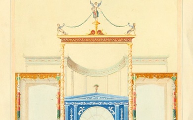 Ecole Française (XIX) - Architecture italienne