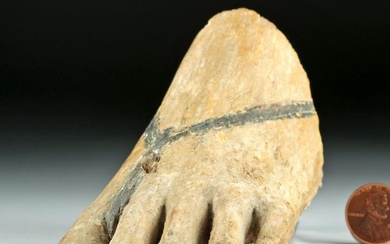 Egyptian Gesso / Wood Left Foot (from Statue)