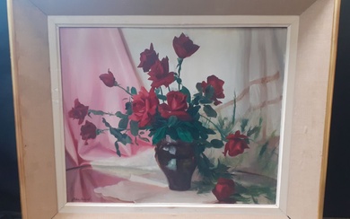 Elie MILLER RANSON Bouquet de fleurs Huile... - Lot 5 - Richard Maison de ventes