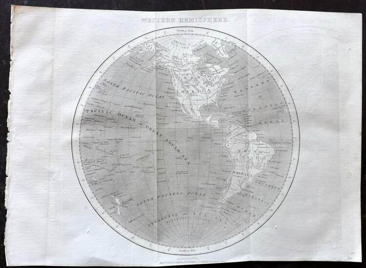 Encyclopaedia Perthensis 1816 Map of Western Hemisphere