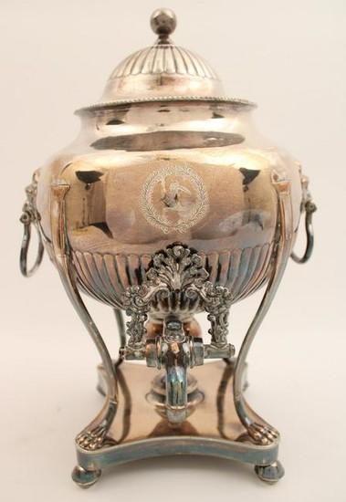 English regency style silver samovar