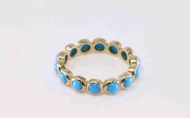 Eternity Turquoise Ring 18Kt.