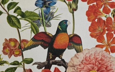 Exclusive Art Deco floral fabric - 300x280cm - Tulips, Netherlands - Textile - 300 cm - 280 cm