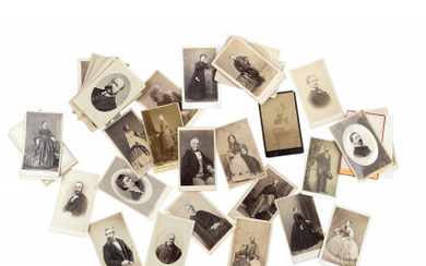[FOTOGRAFIA] - Raccolta di un centinaio di ritratti fotografici "carte de visite" di produzione milanese. [1860-1880 c.a]. A curious collection...