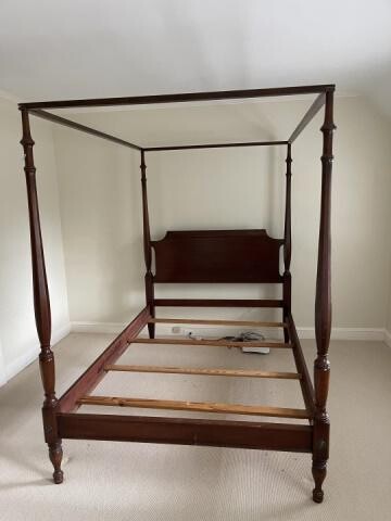 Federal Style Full Size Canopy Bed Frame