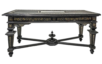 Ferdinando Pogliani (Milano, 1832 - Milano, 1899) Attributed by, Console, Ferdinando Pogliani Milano (Milan, 1832 -1899, Milan). Console with two drawers and secret stories above the drawers to use as a desk. [..]