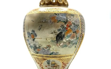 Fine Satsuma kōro 香炉 (incense burner) with openwork lid - Satsuma - Ceramic - Japan - Meiji period (1868-1912)