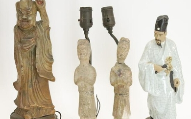 Four Chinese Figures as Lamps