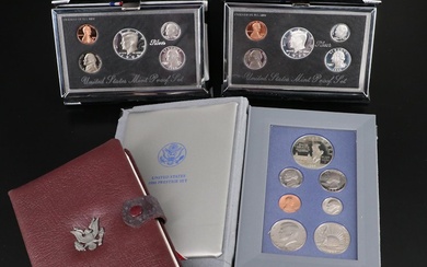 Four United States Prestige and Silver Proof Sets