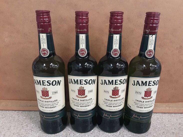 Four bottles of Jameson triple distilled 70cl Irish whisky